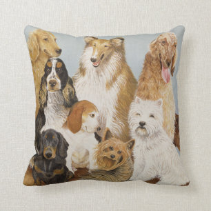 Coussin Le dîner des chiens
