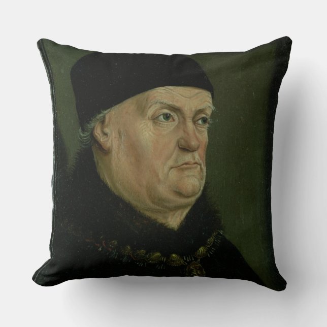 Coussin Le diptyque de Matheron : portrait de Rene I le (Recto)