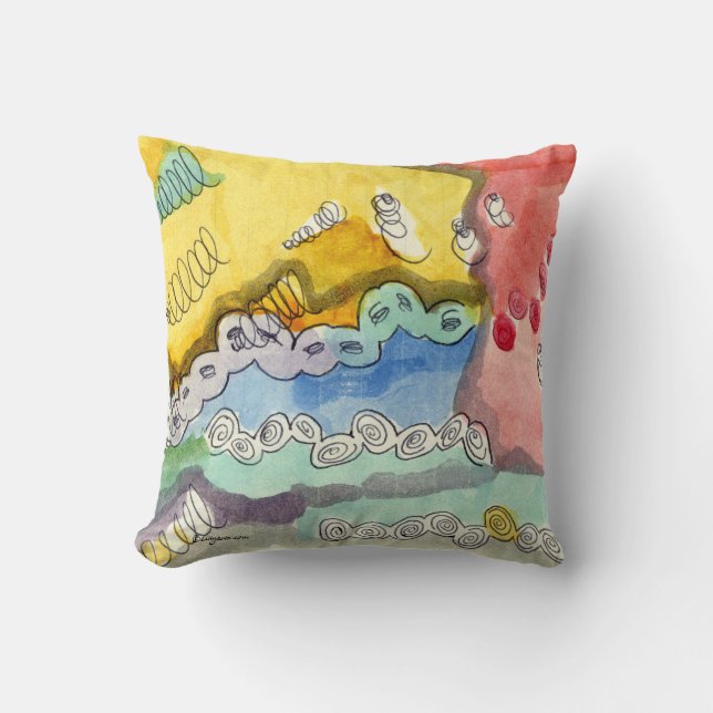 Coussin Le Doodle Abstrait de Steve (Recto)