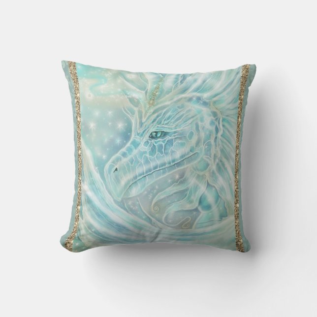 Coussin Le dragon fantasy "Starlight" de Renee Lavoie  (Recto)