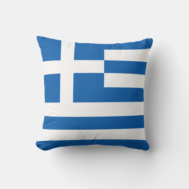 Coussin Le drapeau de la Grèce (Recto)