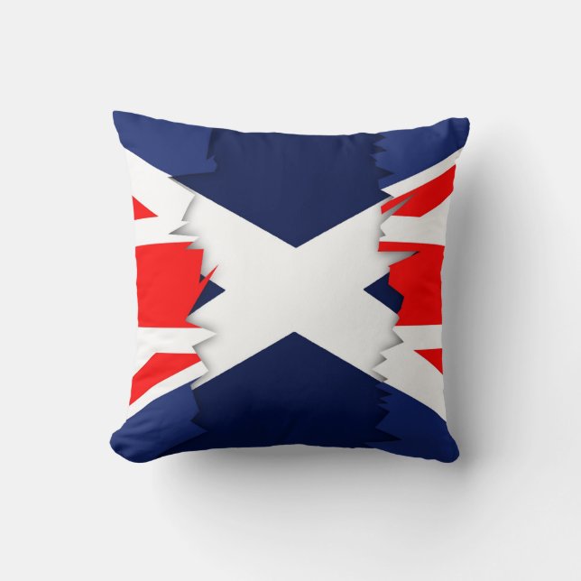 Coussin Le drapeau écossais, Union Jack a déchiré le (Recto)