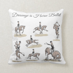 Coussin Le dressage est carreau de ballet de cheval
