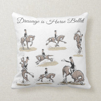 Coussin Le dressage est carreau de ballet de cheval