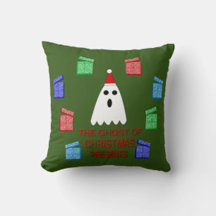 Coussin Le fantôme de Noël présente drôle