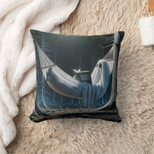 Coussin Le fantôme d'Halloween dans un hamac