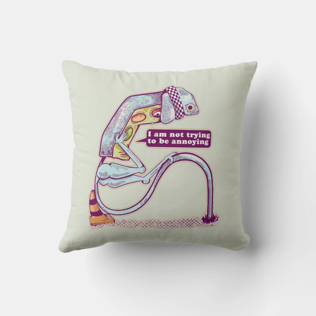 Coussin Le feu de circulation a l'air triste (Verso)