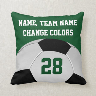 Coussin Le football personnalisé repose votre nom,
