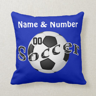 Coussin Le football personnalisé repose votre NOM et