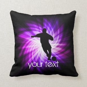 Coussin Le football pourpre frais