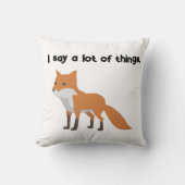 Coussin Le Fox Dit... Drôle Conception Cartoon Mème Intern (Recto)