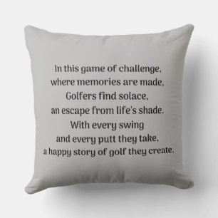Coussin Le frisson du golfeur