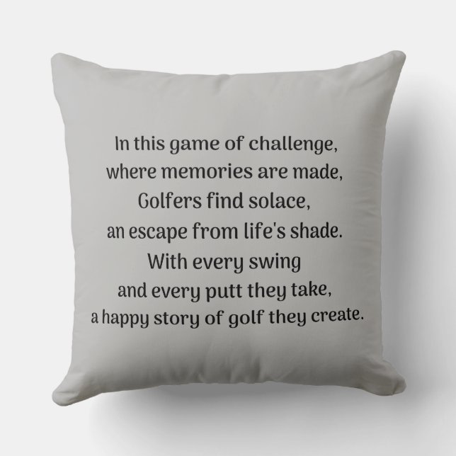 Coussin Le frisson du golfeur (Verso)