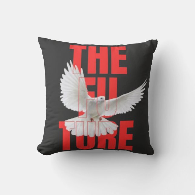 Coussin Le futur – Citation de typographie motivationnelle (Recto)