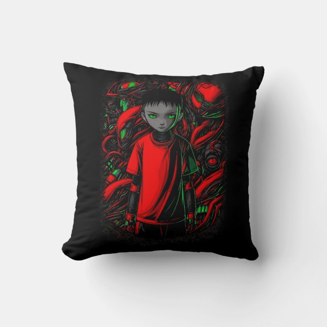 Coussin Le Garçon et les Machines (Recto)