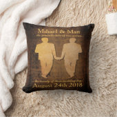 Coussin Le garçon rencontre le cadeau de mariage gai de (Couverture)