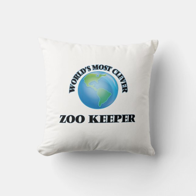 Coussin Le gardien de zoo le plus intelligent du monde (Recto)