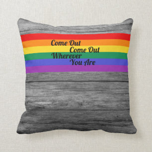 Coussin Le gay pride LGBT sortent des victoires d'amour de
