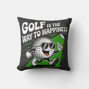 Coussin Le golf est la voie vers le bonheur