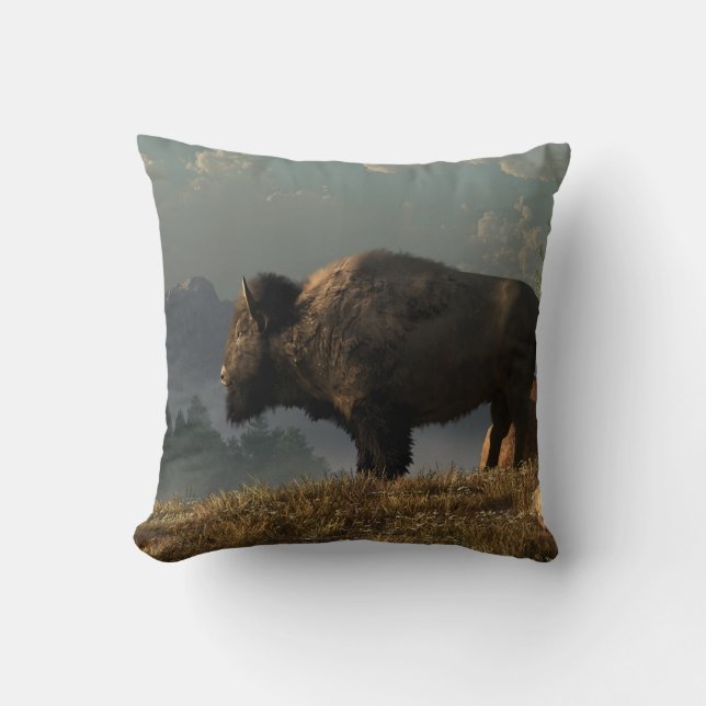 Coussin Le grand bison américain (Recto)