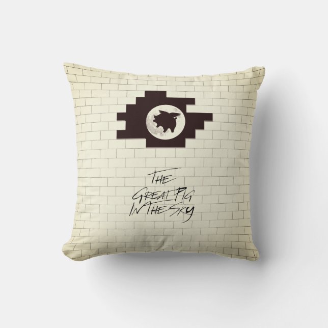Coussin Le Grand Cochon Dans Le Ciel (Recto)