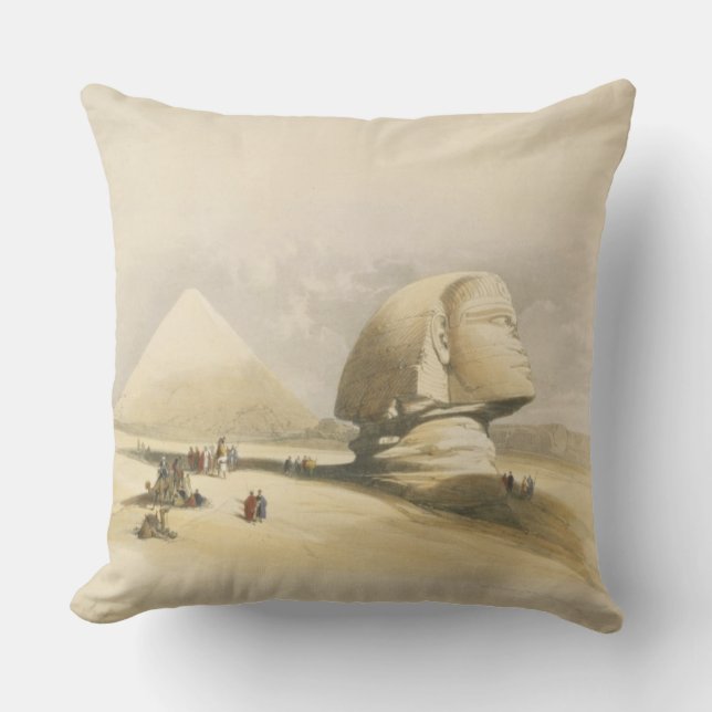 Coussin Le grand sphinx et les pyramides de Gizeh, de "E (Recto)