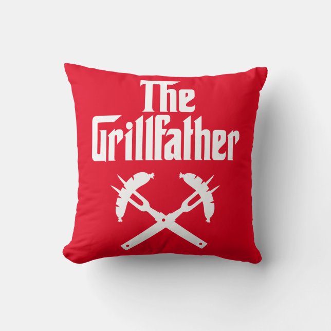 Coussin Le Grillfather Aux Chiens Chauds (Recto)