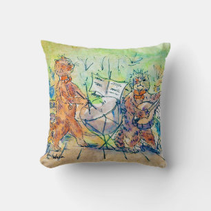 Coussin Le groupe de Cats, Louis Wain