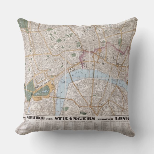 Coussin Le guide de Wallis pour des étrangers par Londres, (Recto)