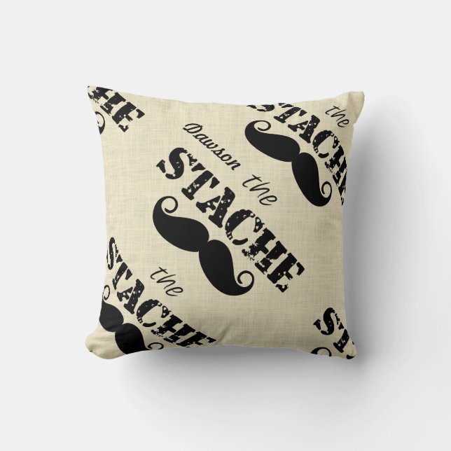 Coussin Le Hipster Rétro Stache Mustache (Recto)