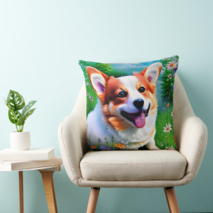 Coussin Le jardin de Corgi