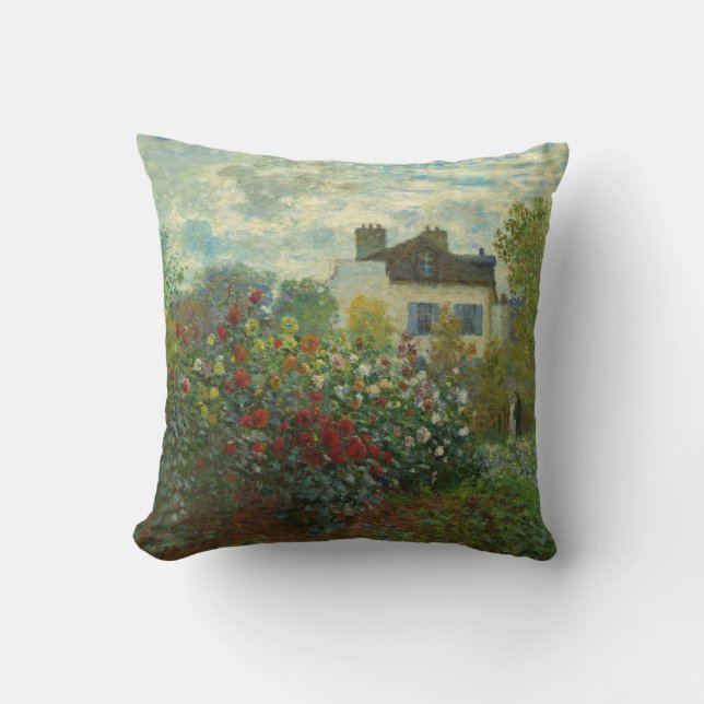 Coussin Le jardin de l'artiste à Argenteuil par Monet (187 (Recto)