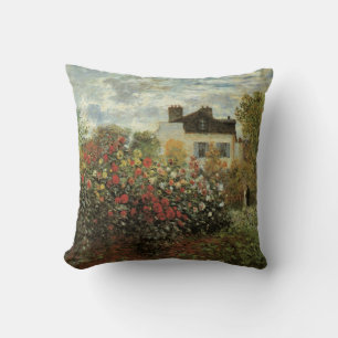 Coussin Le jardin de Monet à Argenteuil de Claude Monet