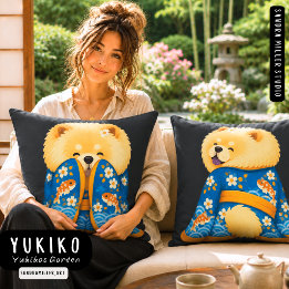 Coussin Le JARDIN de YUKIKO • Storywear • Vues avant et