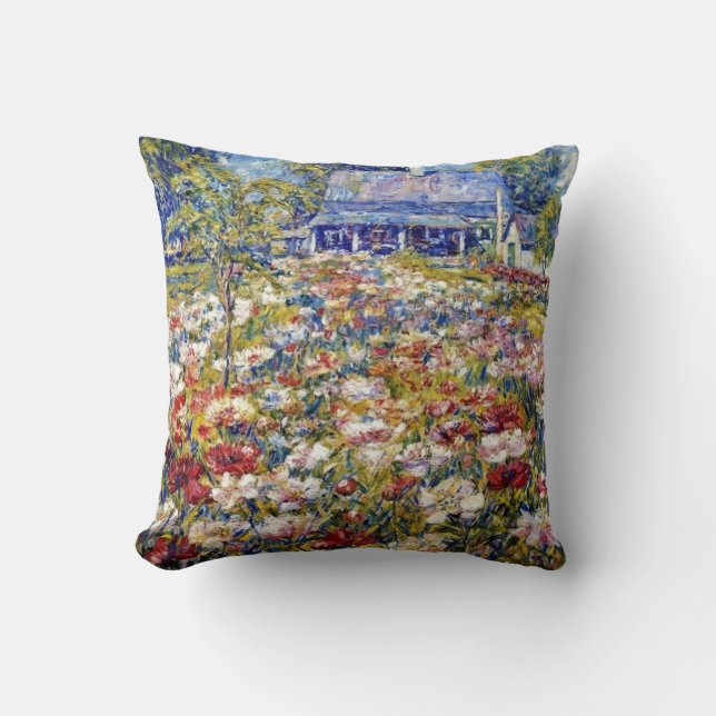 Coussin "Le Jardin des pivoines" (Recto)