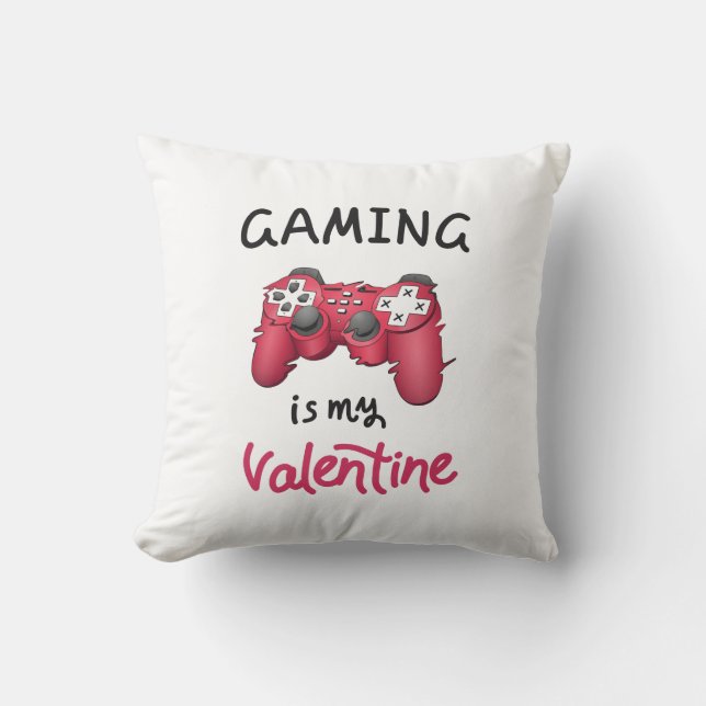 Coussin Le jeu est mon Valentin (Recto)