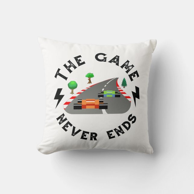 Coussin Le jeu n'est jamais fini (Recto)