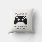 Coussin Le joueur 3 a écrit le jeu vidéo de jeu (Verso)