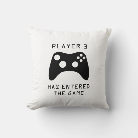 Coussin Le joueur 3 a écrit le jeu vidéo de jeu (Recto)