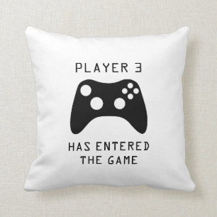 Coussin Le joueur 3 a écrit le jeu vidéo de jeu