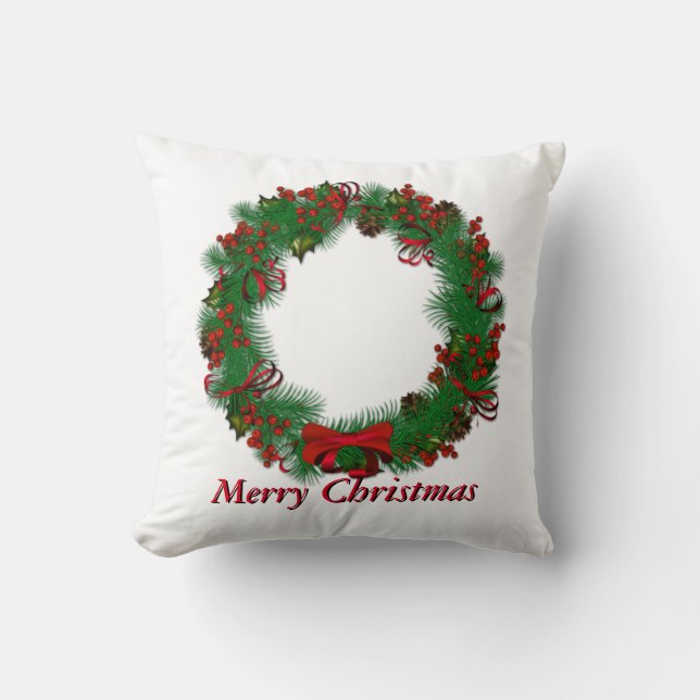 Coussin Le Joyeux Noël personnalisent (Recto)