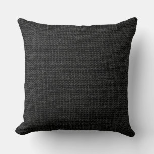 Coussin Le jute rustique Black Burlap Linen