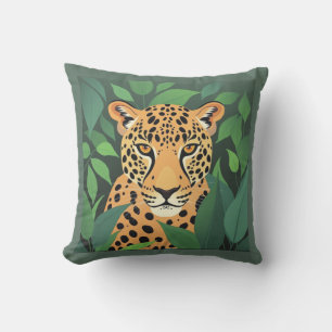 Coussin Le léopard dans la jungle