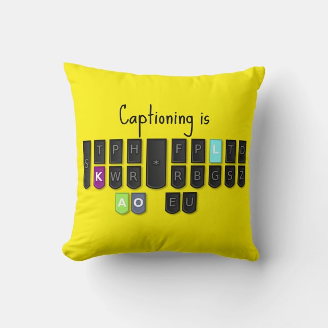 Coussin Le libelle est carreau frais de clavier de Steno (Recto)