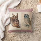 Coussin Le lièvre (lapin) et le hibou (Couverture)