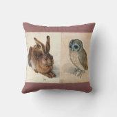 Coussin Le lièvre (lapin) et le hibou (Verso)