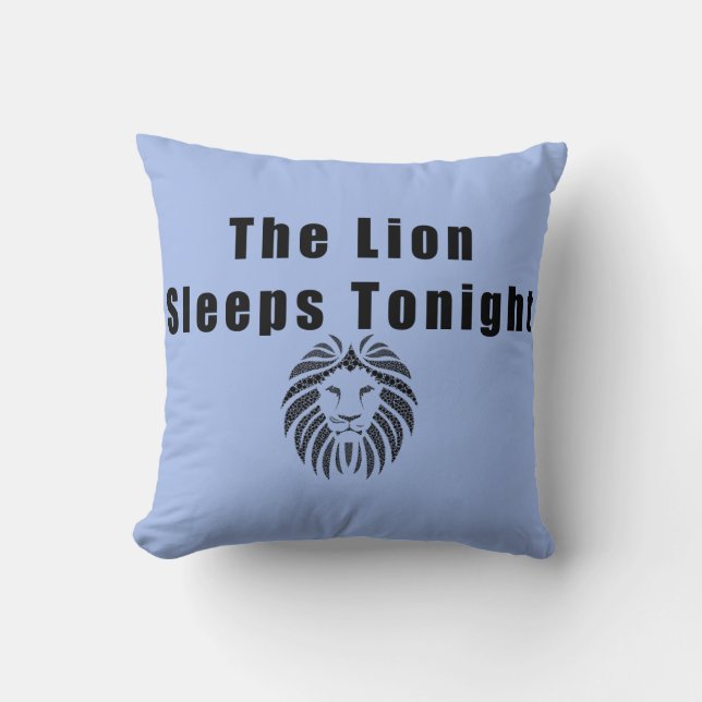 Coussin Le lion dort ce soir des titres d'or de chanson (Recto)