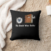 Coussin Le Livre Était Une Meilleure Lecture Littéraire (Couverture)