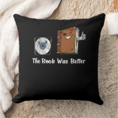Coussin Le Livre Était Une Meilleure Lecture Littéraire (Couverture)