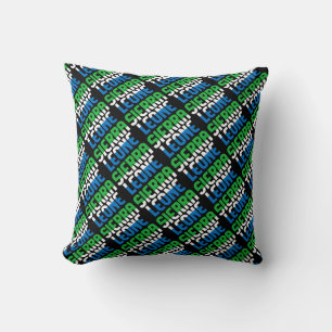 Coussin Le magnifique drapeau national de la Sierra Leone